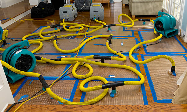 Professional Basement Flood Cleanup technician working in Eastland, TX